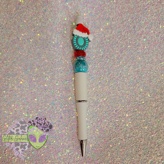 Turquoise Christmas Pen