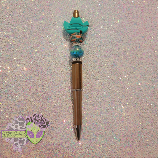 Turquoise Cowboy Hat Pen