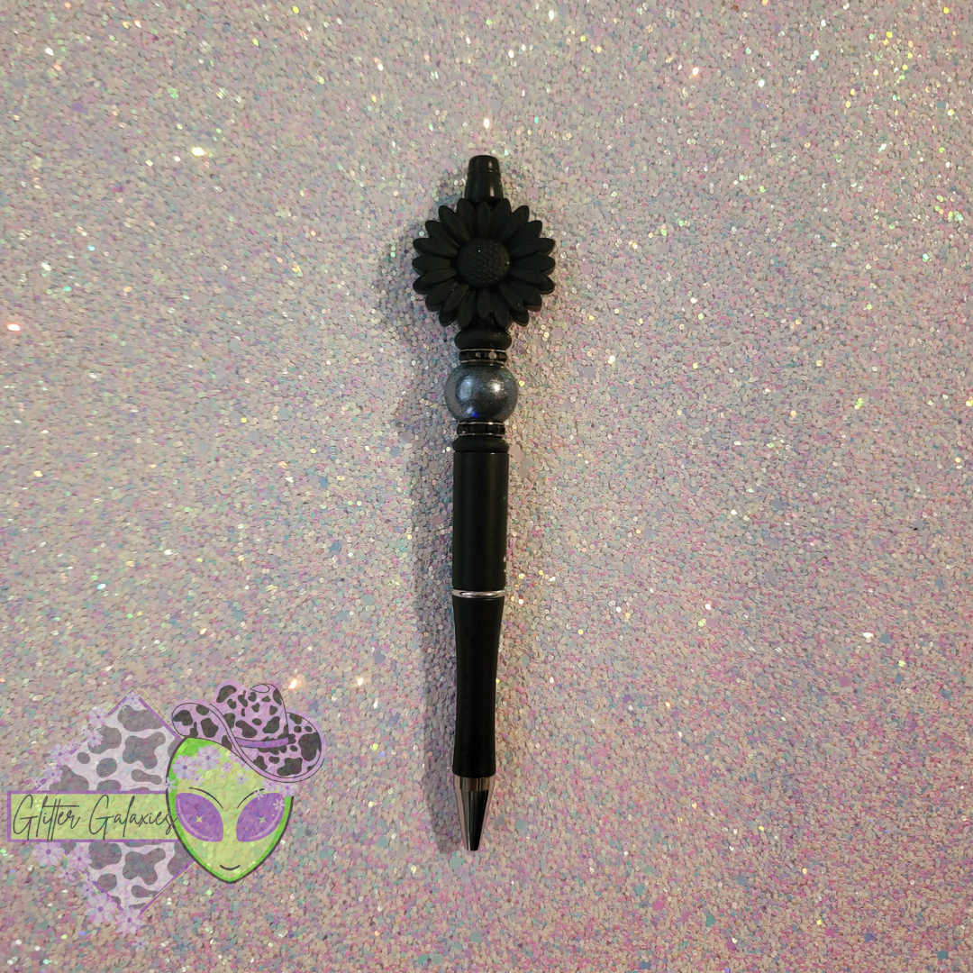 Black Daisy Pen