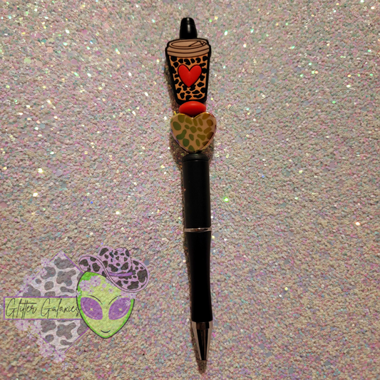 Leopard Coffee Cup Pen