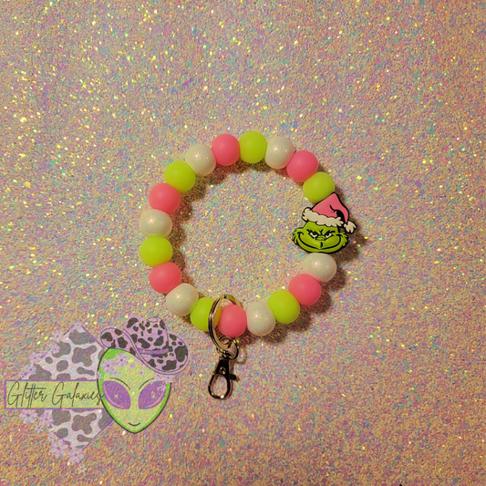 Green Guy Pink Wristlet