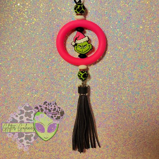 Green Guy Hot Pink Car Charm