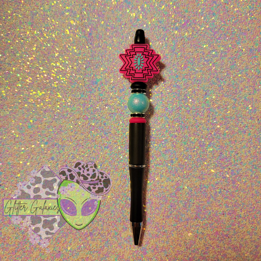 Hot Pink Aztec Pen