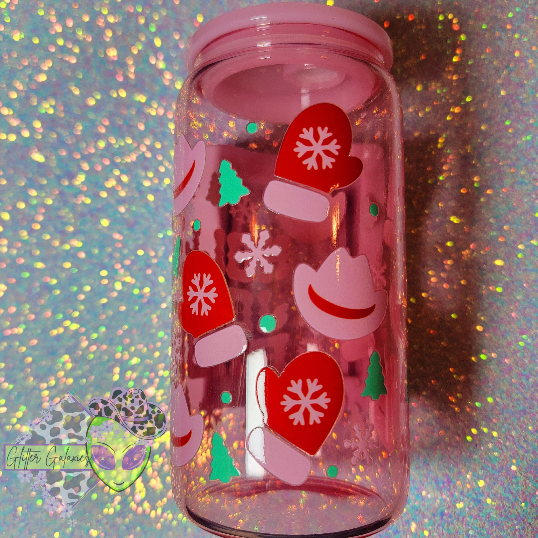 Holly Jolly Babe Glass