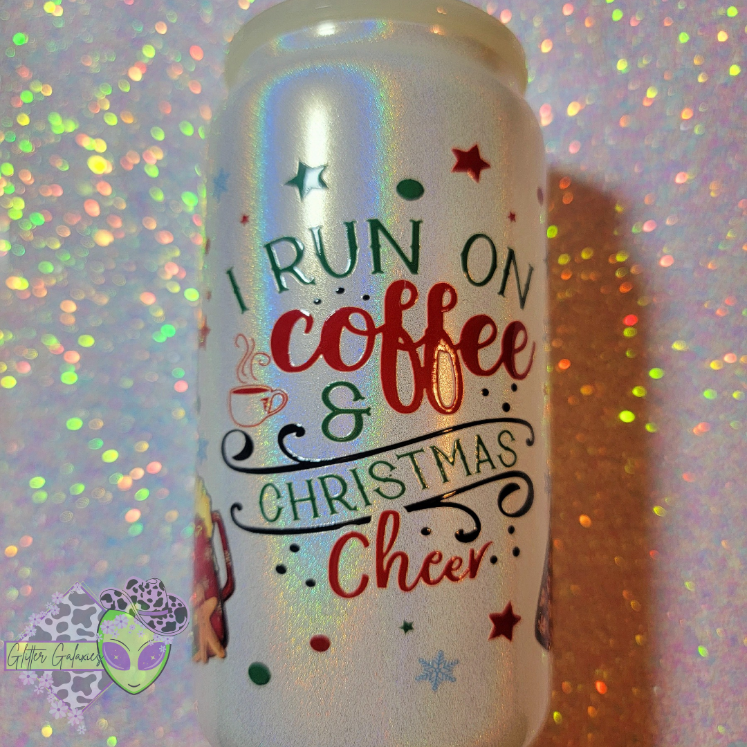 Coffee and Christmas Cheer Glass