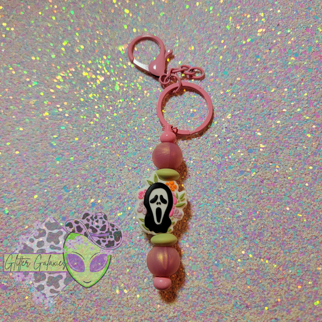 Floral Scream Keychain