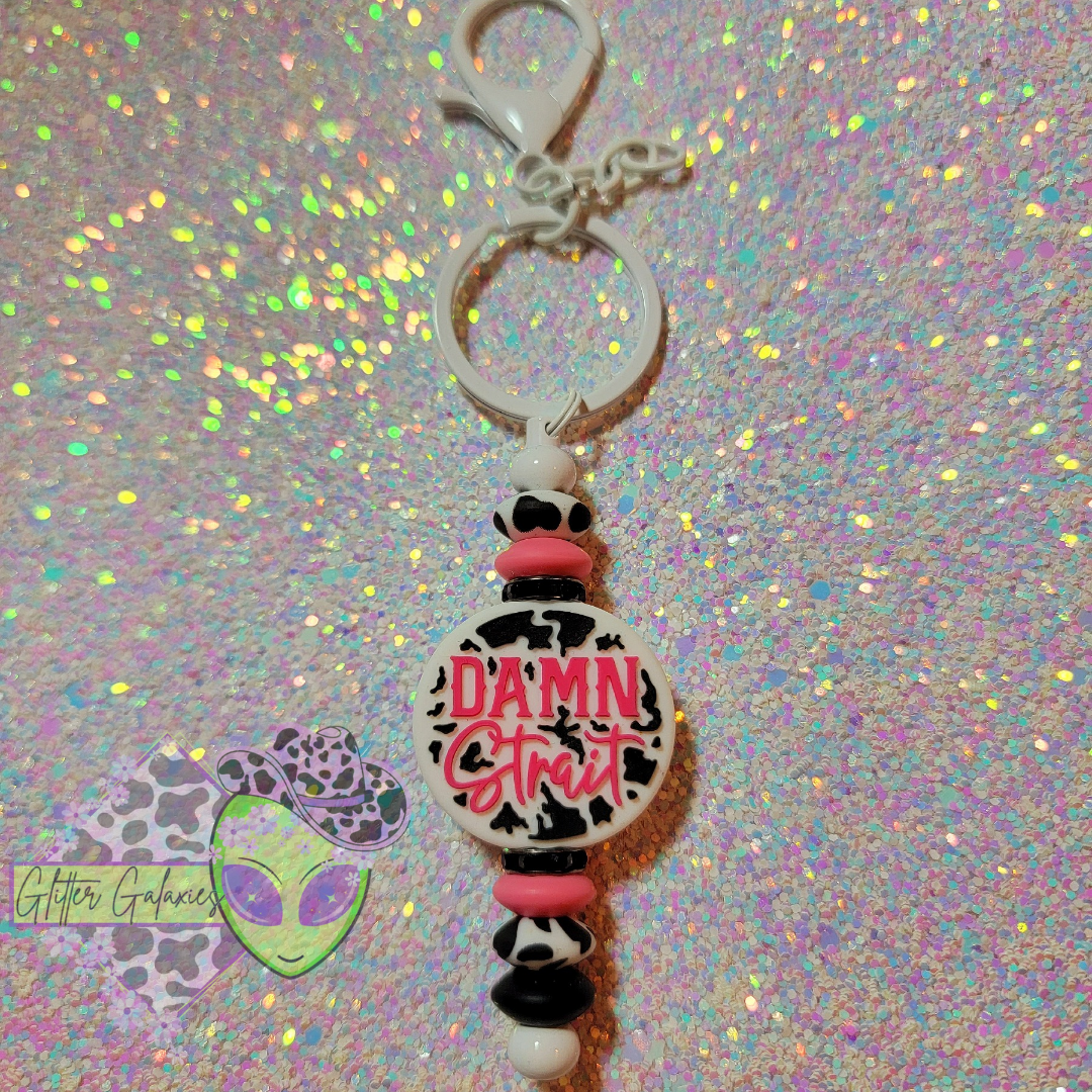 Cowprint Damn Keychain