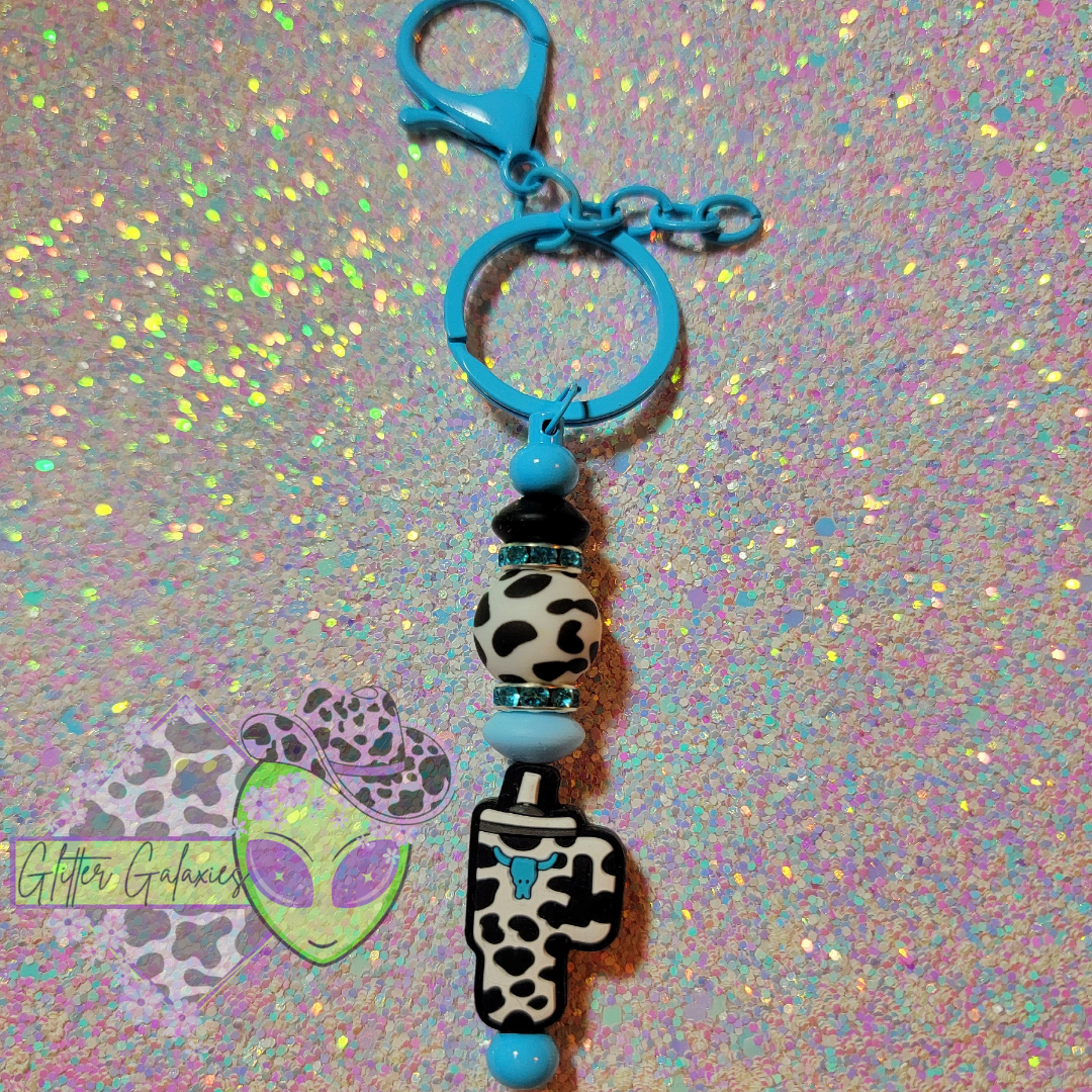 Cowprint Tumbler Keychain