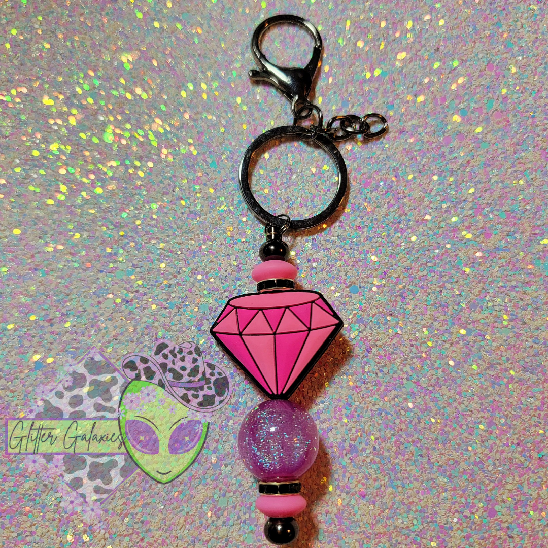 Pink Diamond Keychain