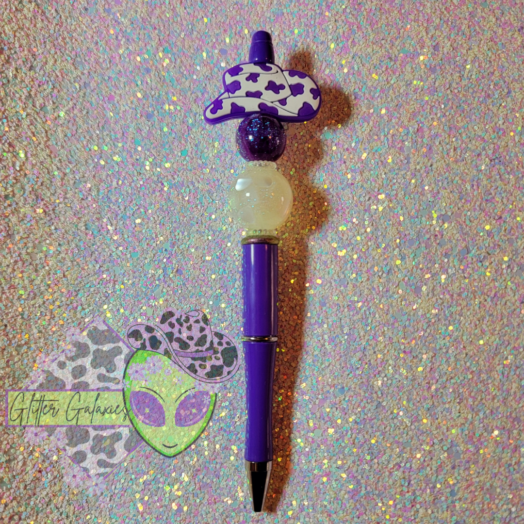 Purple Cowgirl Hat Pen