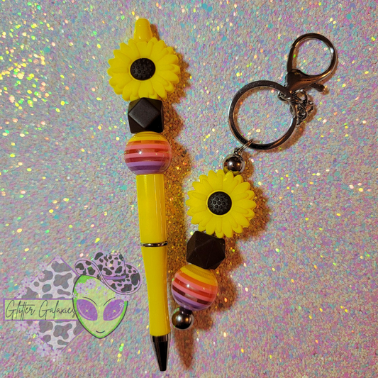 Yellow Flower Keychain