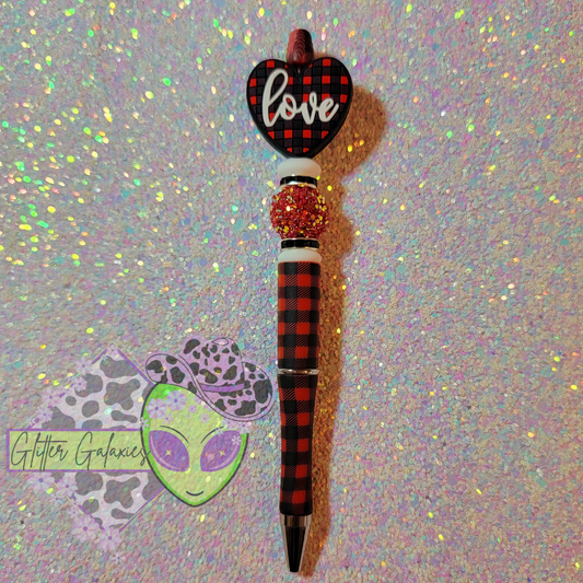 Plaid Love Pen