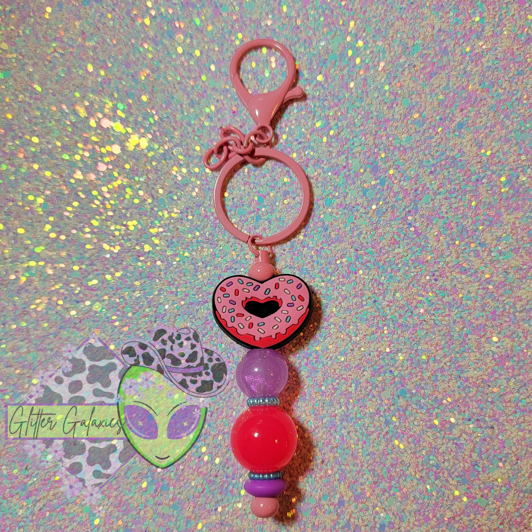 Heart Donut Keychain