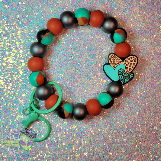 Turquoise Hearts Wristlets