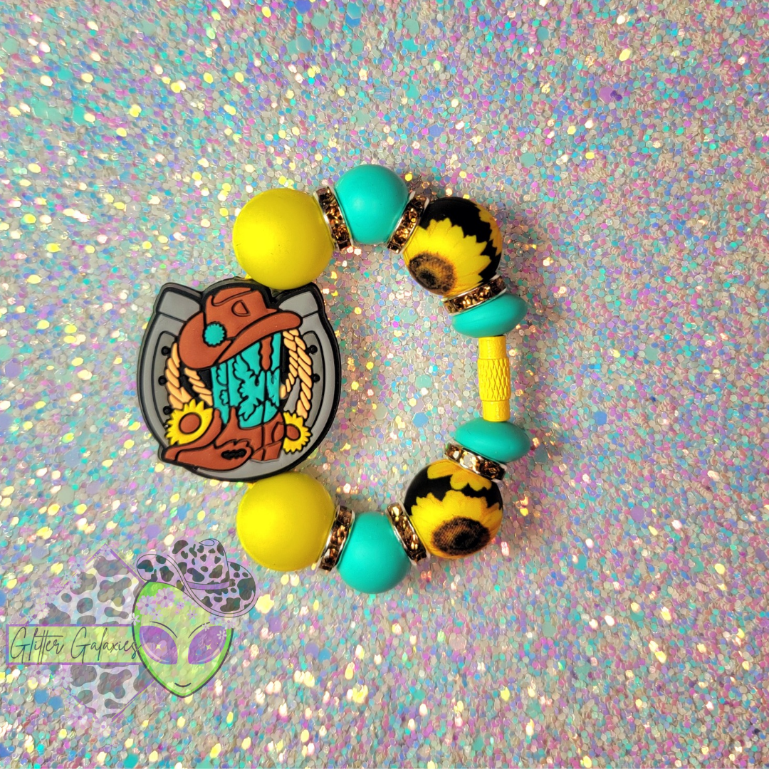 Sunflower Boots Cup Charm