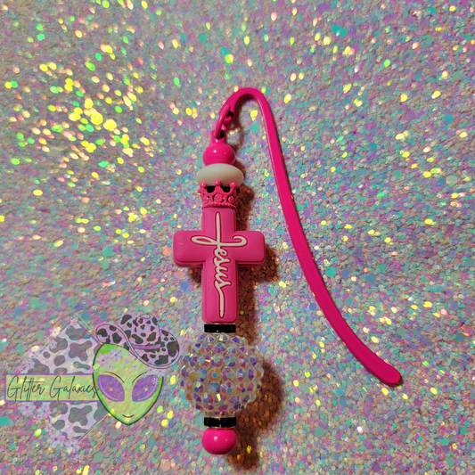 Pink Cross Bookmark