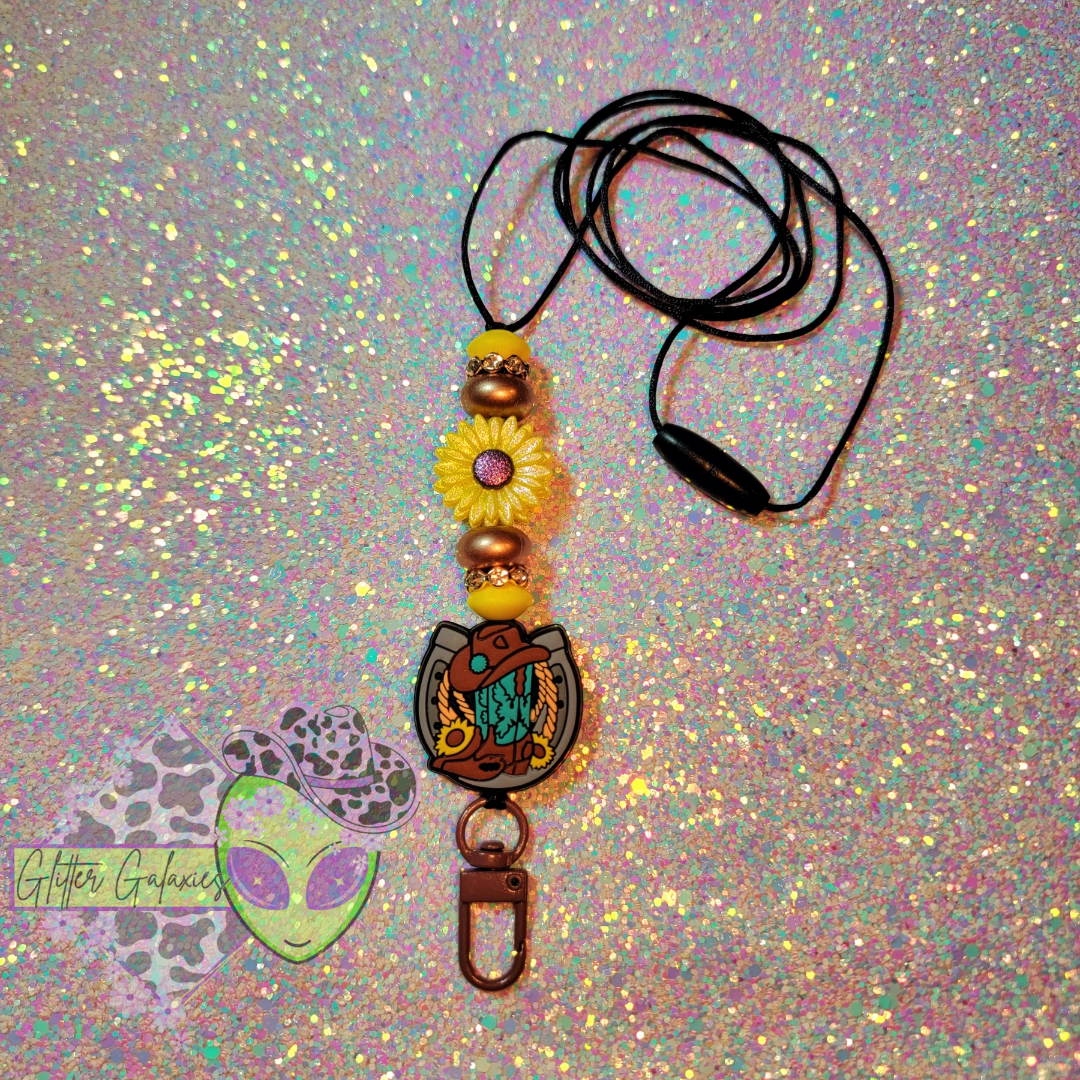 Sunflower Boots Lanyard