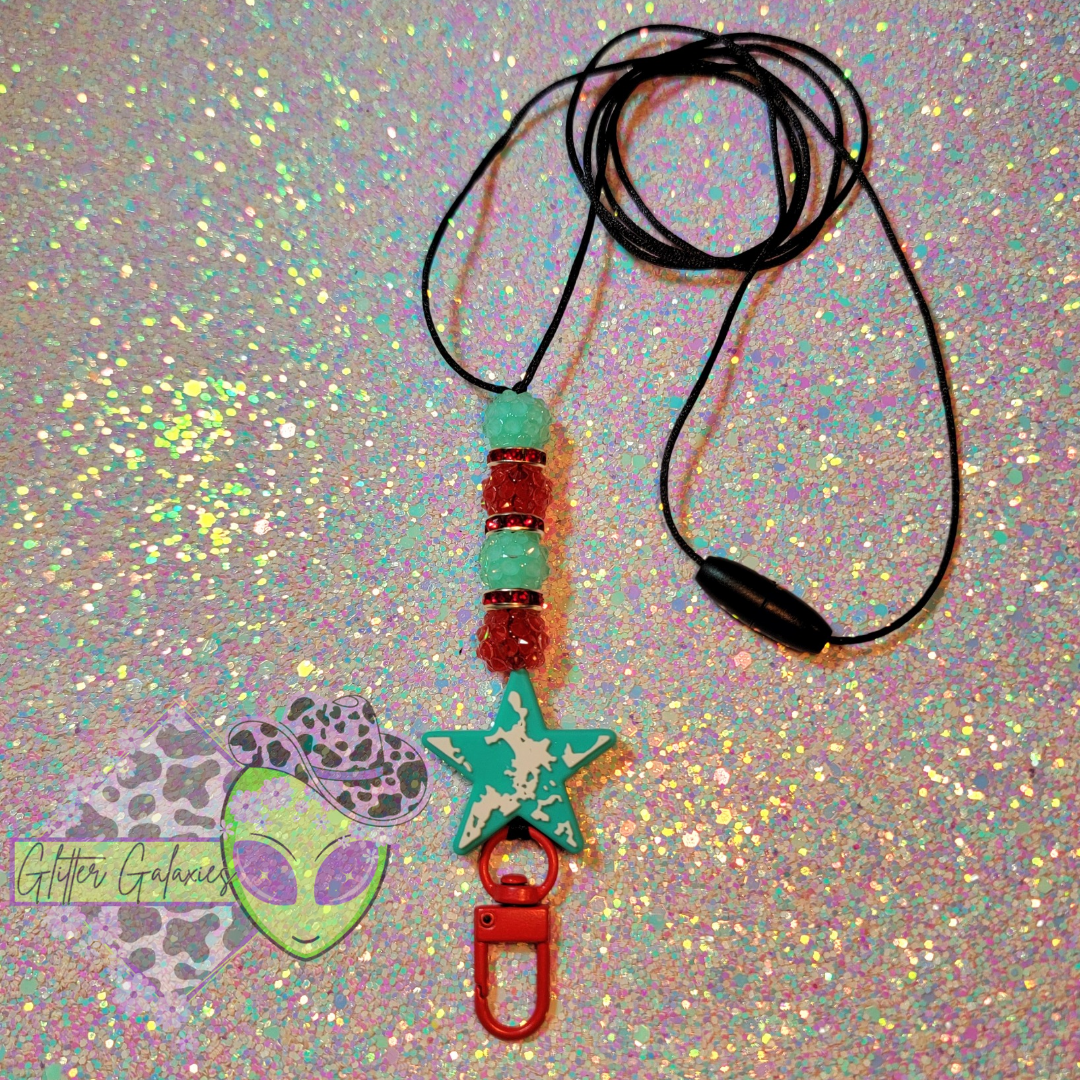 Cowprint Star Lanyard