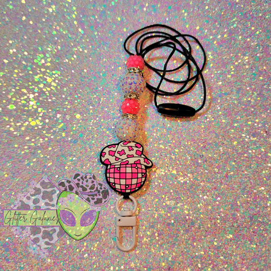 Pink Disco Lanyard