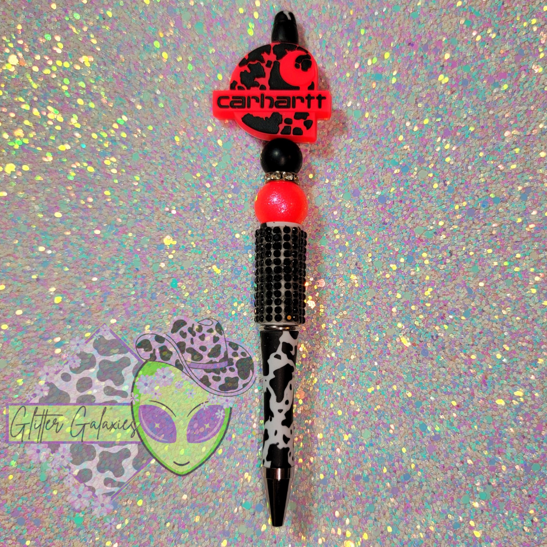 Hot Pink Cowprint Hartt Bling Pen