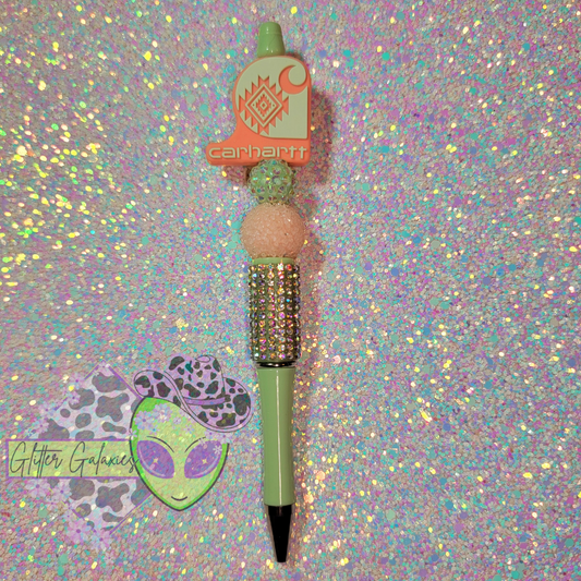 Light Pink and Green Hartt Bling Pen