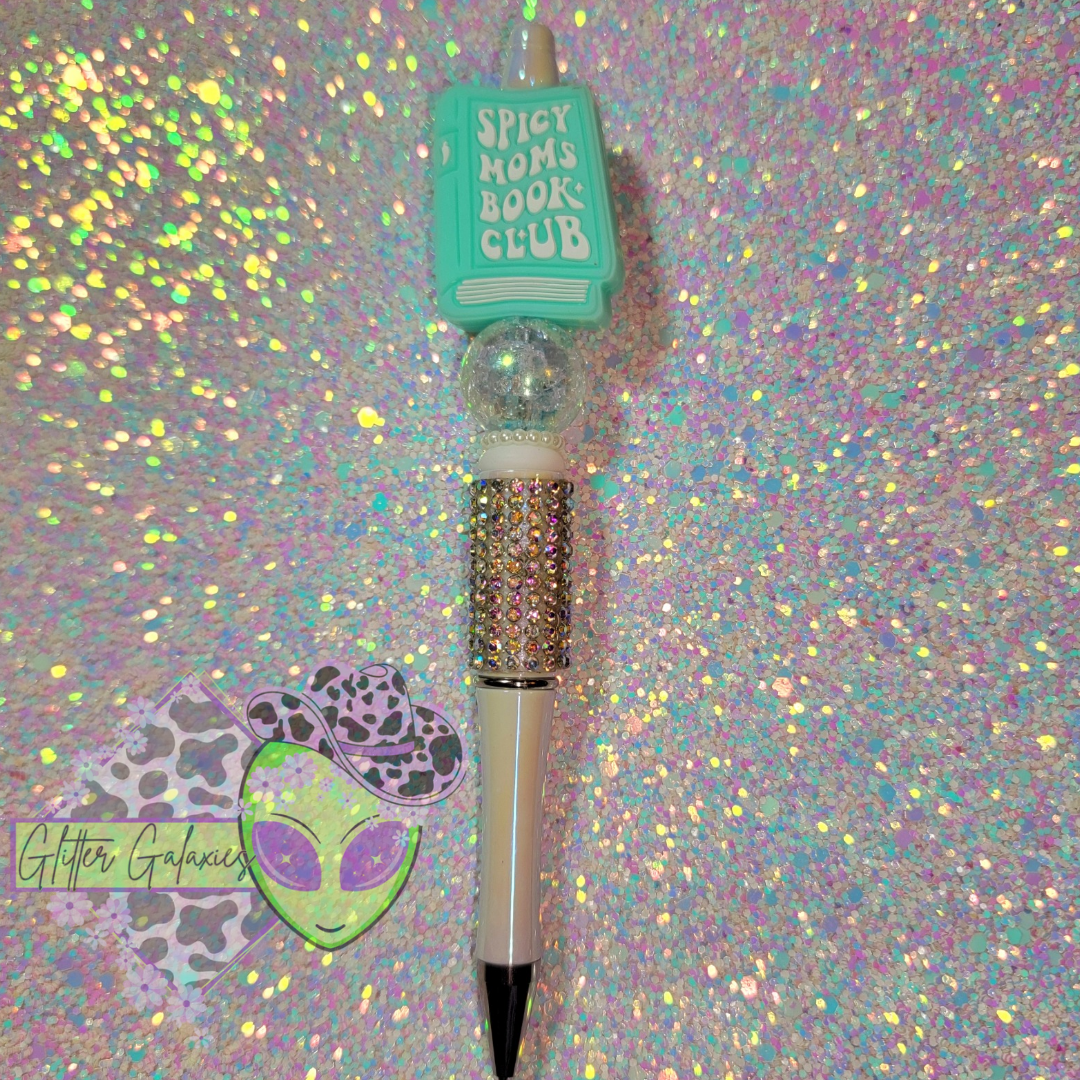 Spicy Moms Book Club Mint Bling Pen