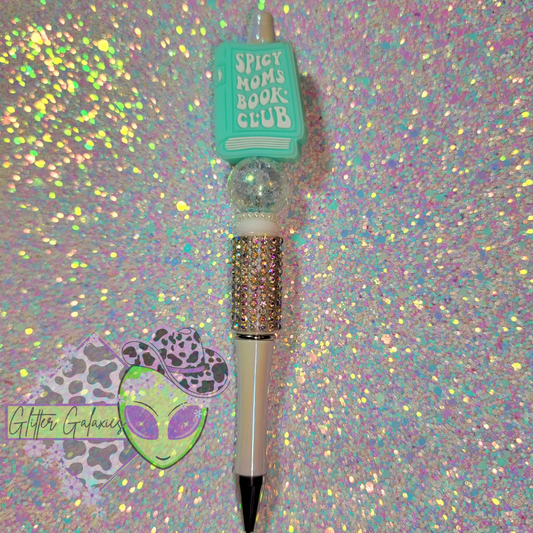 Spicy Moms Book Club Mint Bling Pen