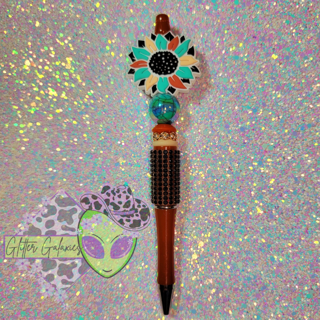 Western Sunflower Bling Pen