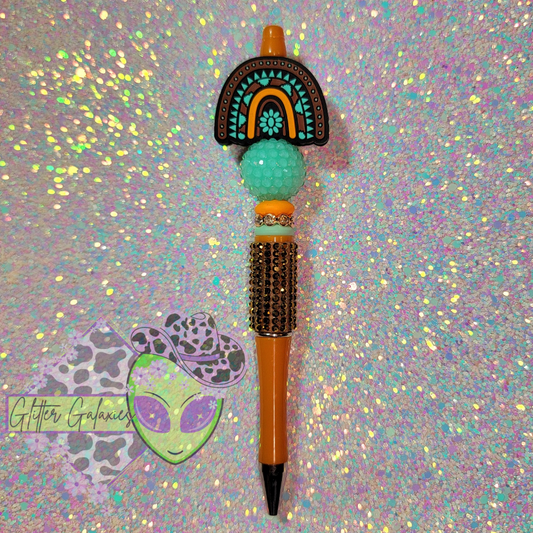 Western Rainbow Bling Pen