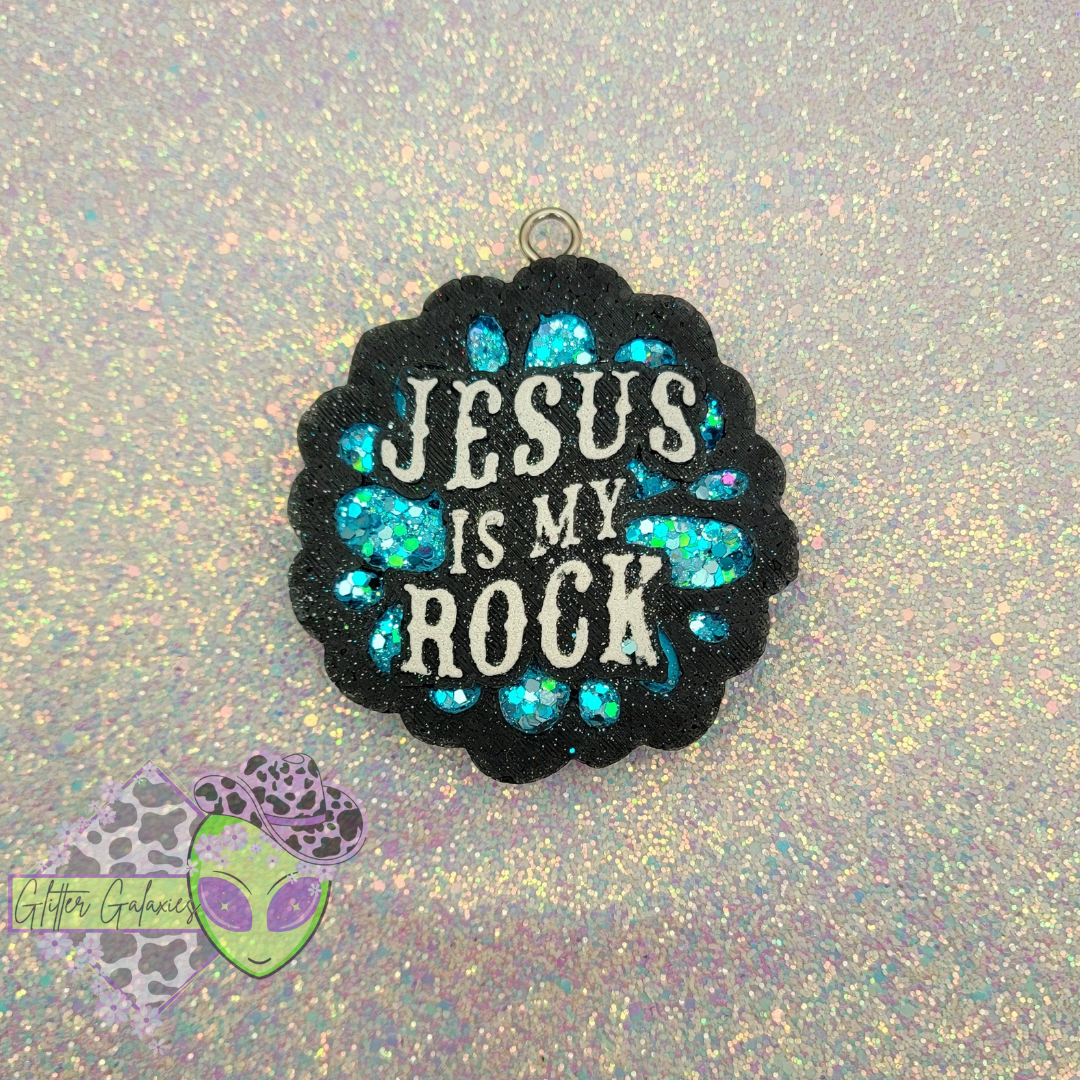 Turquoise Jesus is my Rock Freshie