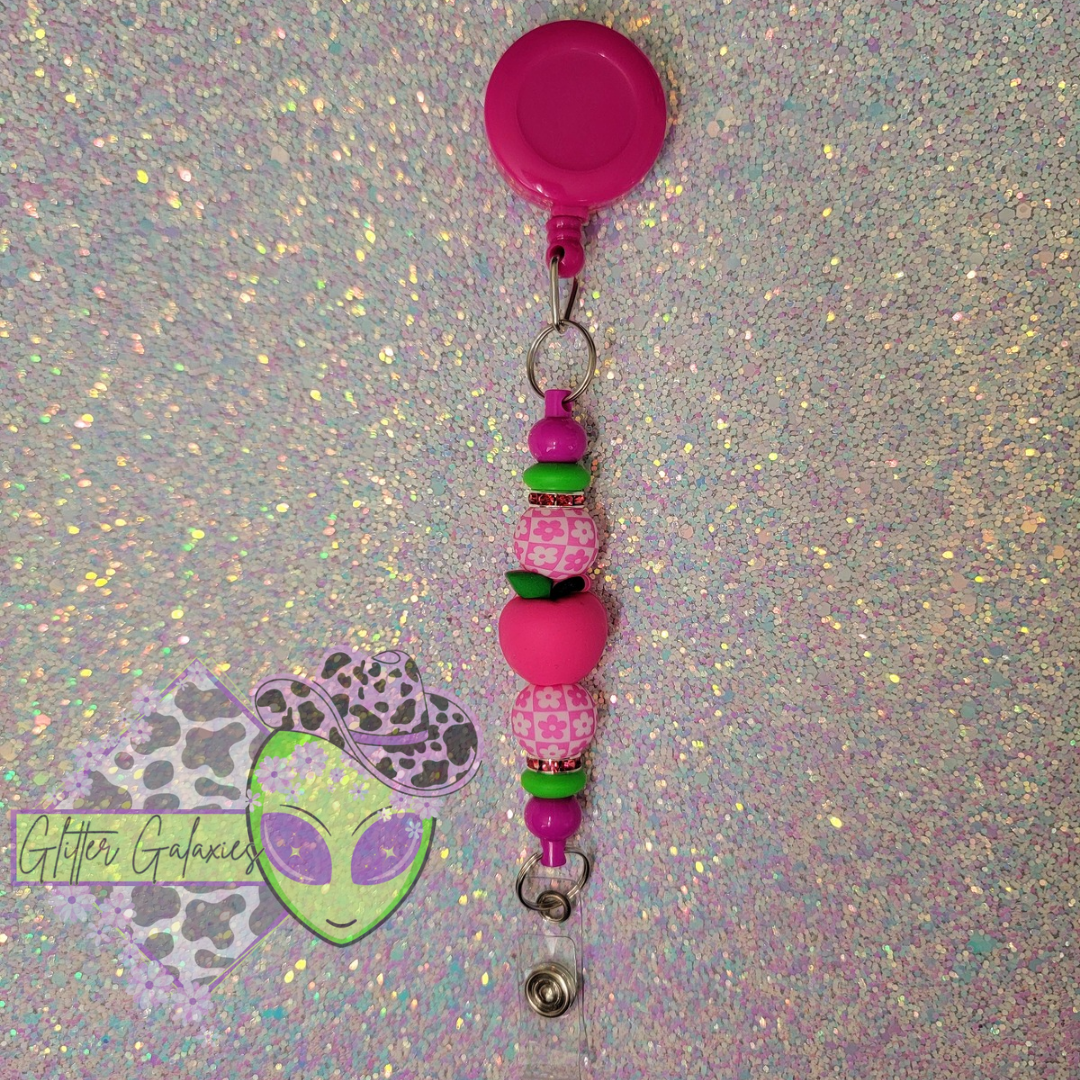 Pink Apple Badge Reel