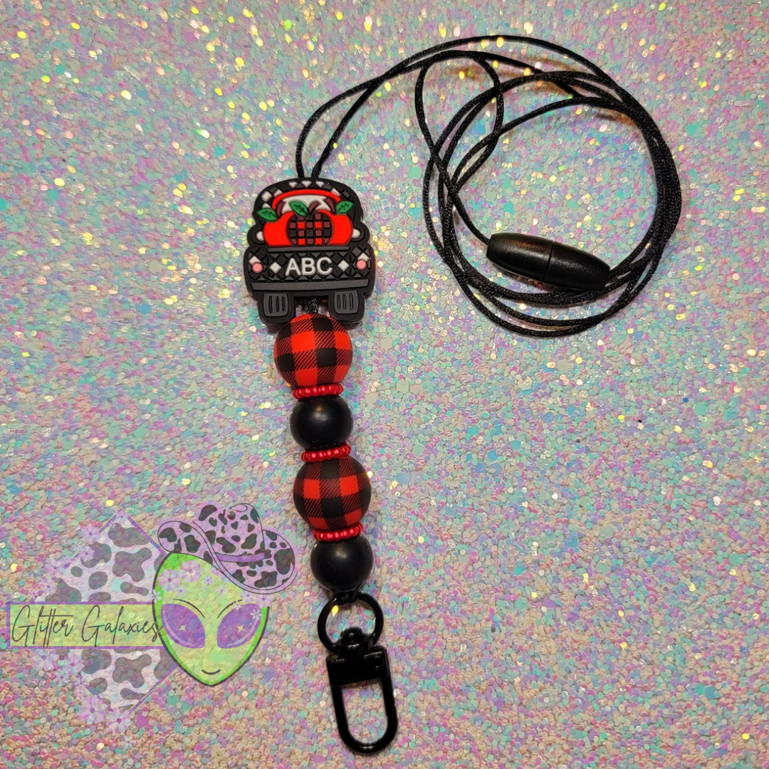 Plaid ABC Truck Lanyard