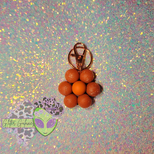 Terracotta Daisy Keychain