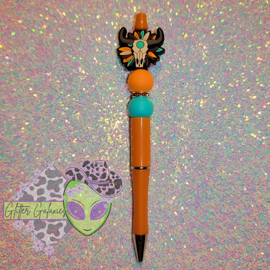 Sunflower Bullskull Pen