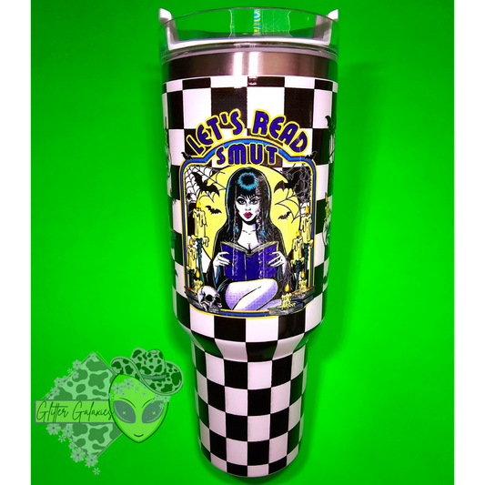 Checkered Let's Read 40oz Tumbler