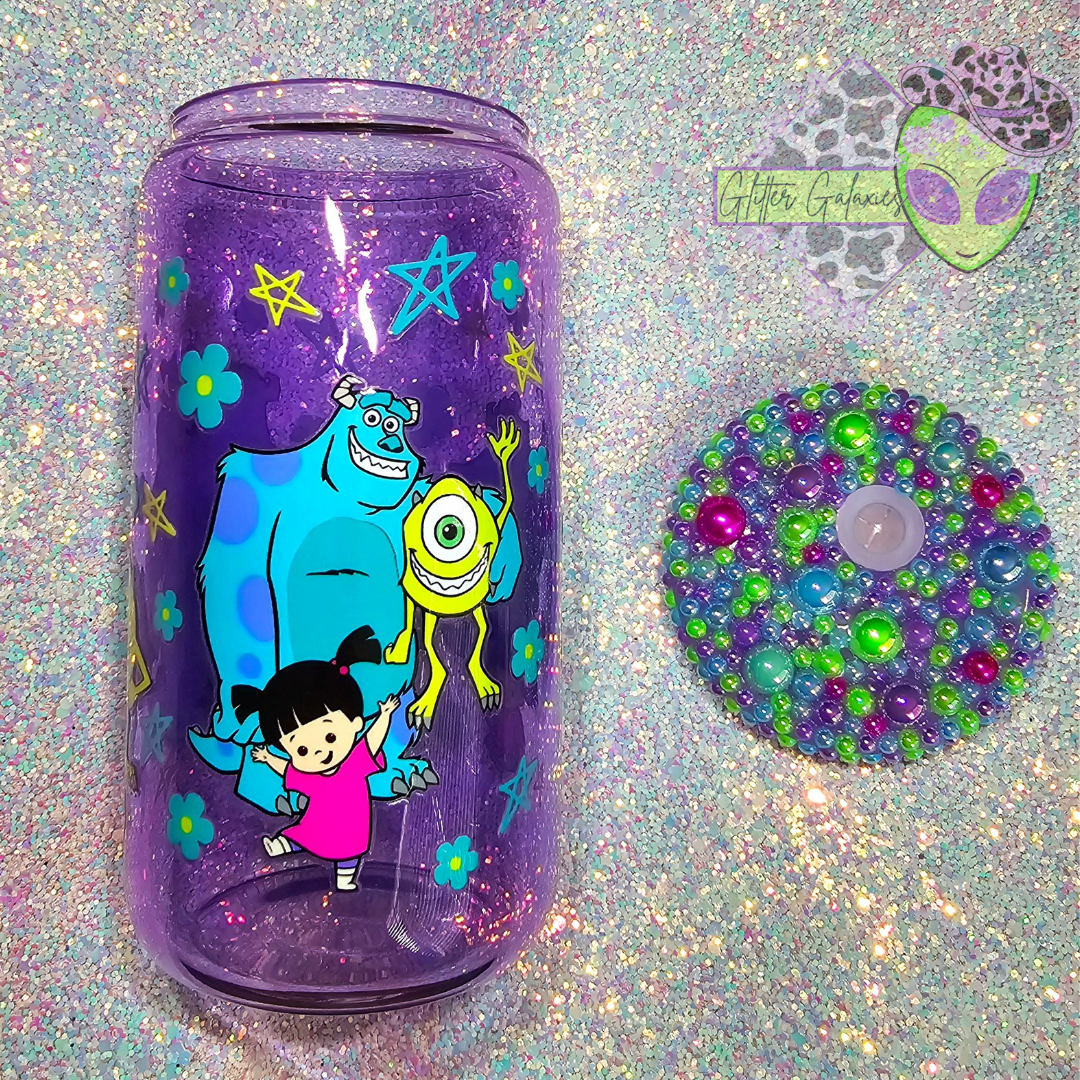 Monsters Pearl Lid Glass