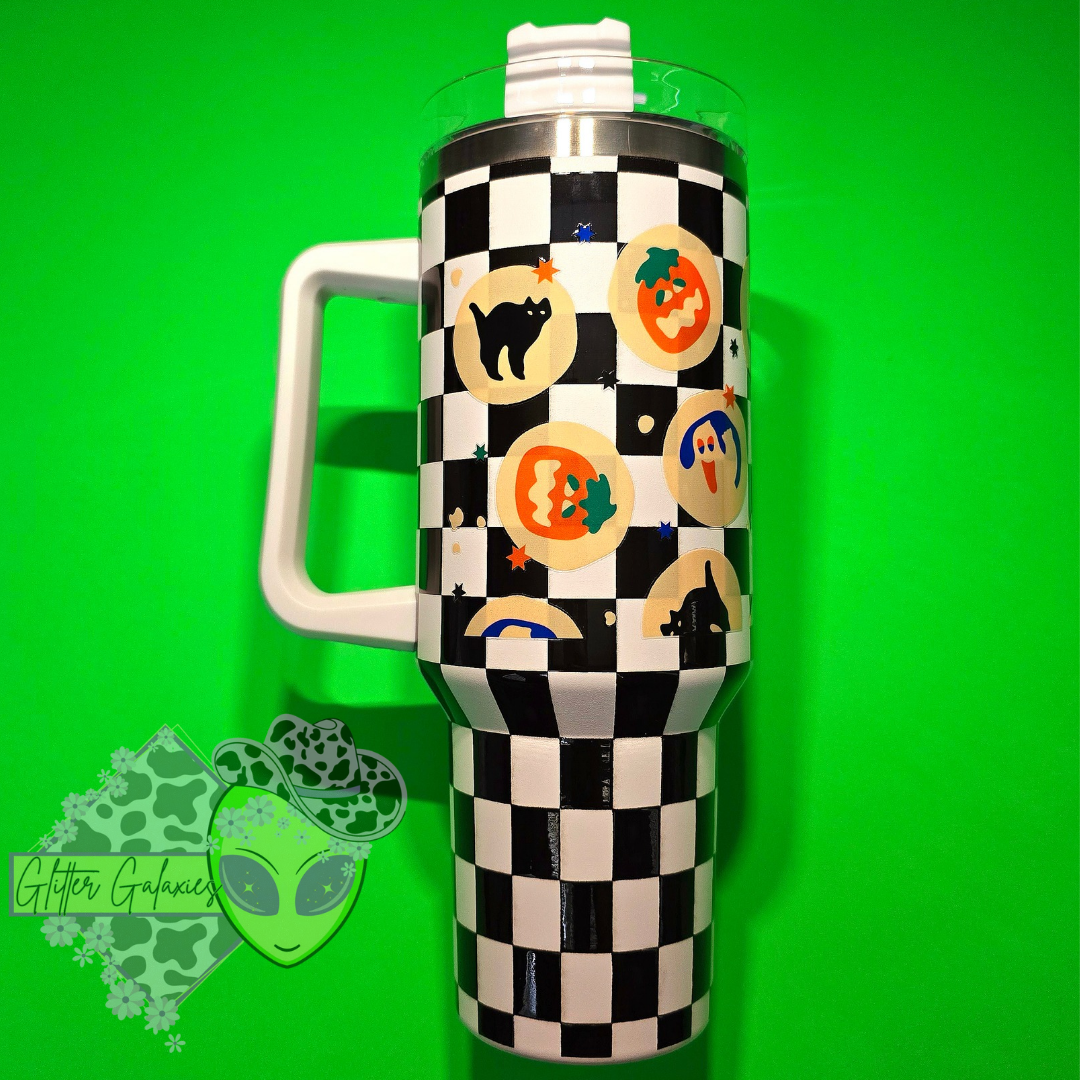 Halloween Cookies Checkered 40oz Tumbler