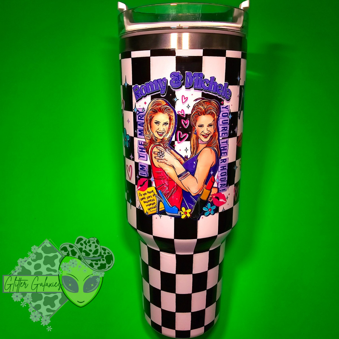 Romy & Michele Checkered 40oz Tumbler