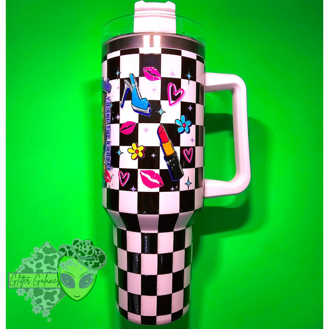 Romy & Michele Checkered 40oz Tumbler