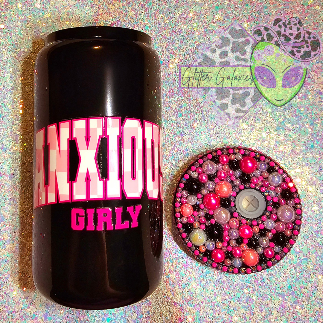 Anxious Girly Pearl Lid Glass