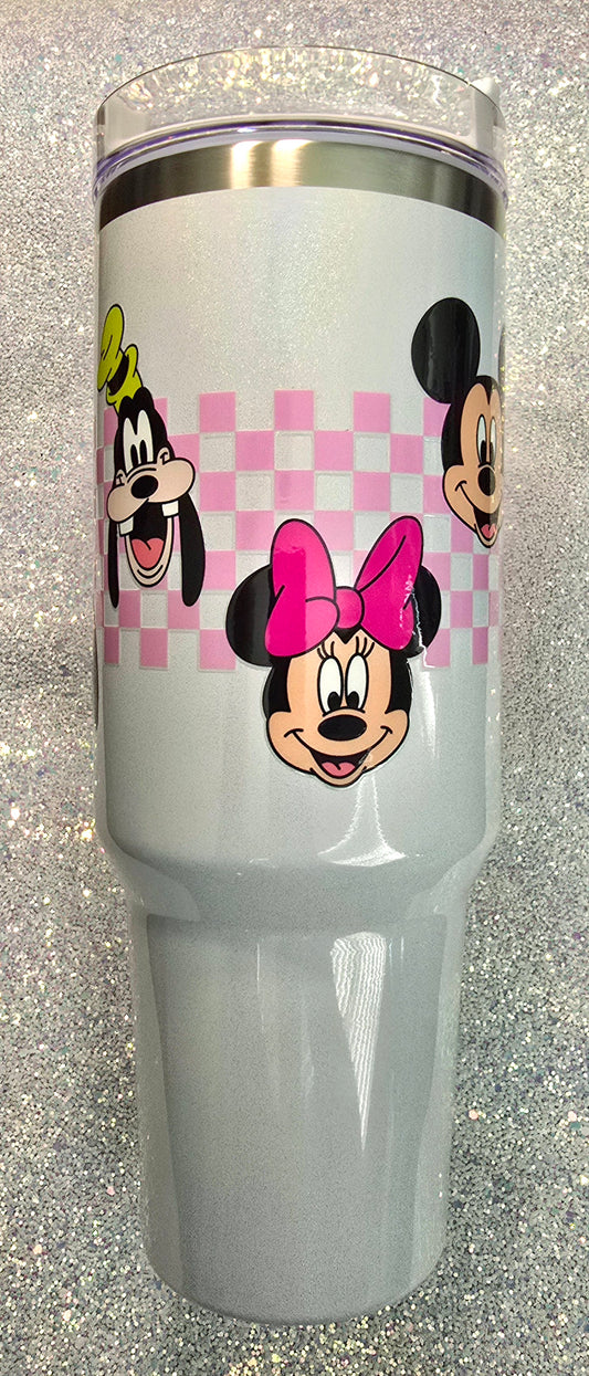 Checkered Mouse Friends 40oz Tumbler