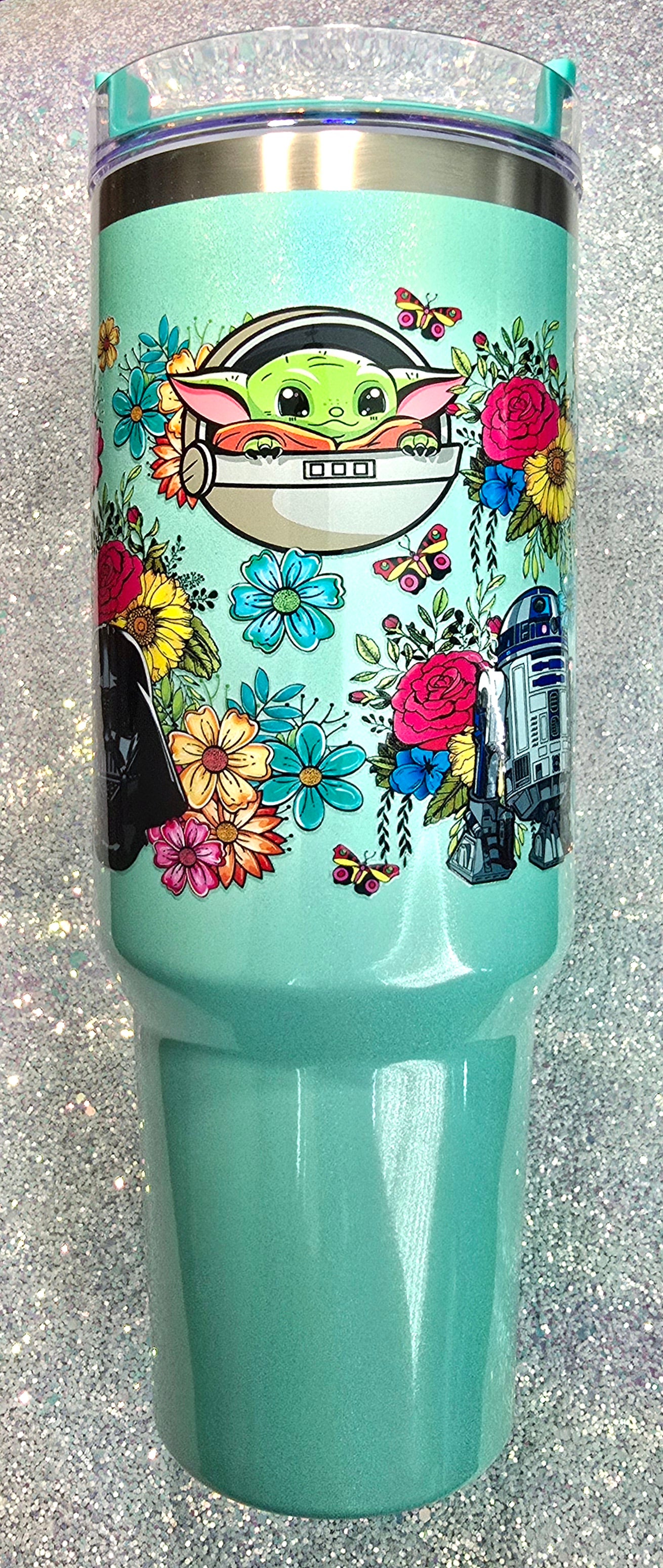 Floral Space Guys 40oz Tumbler