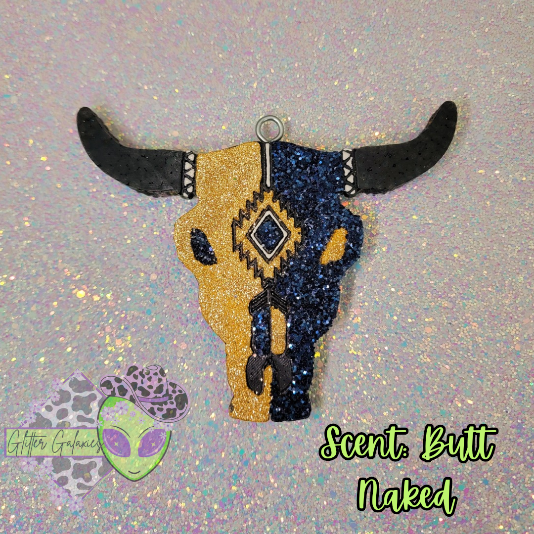 Gold and Black Bullskull Freshie