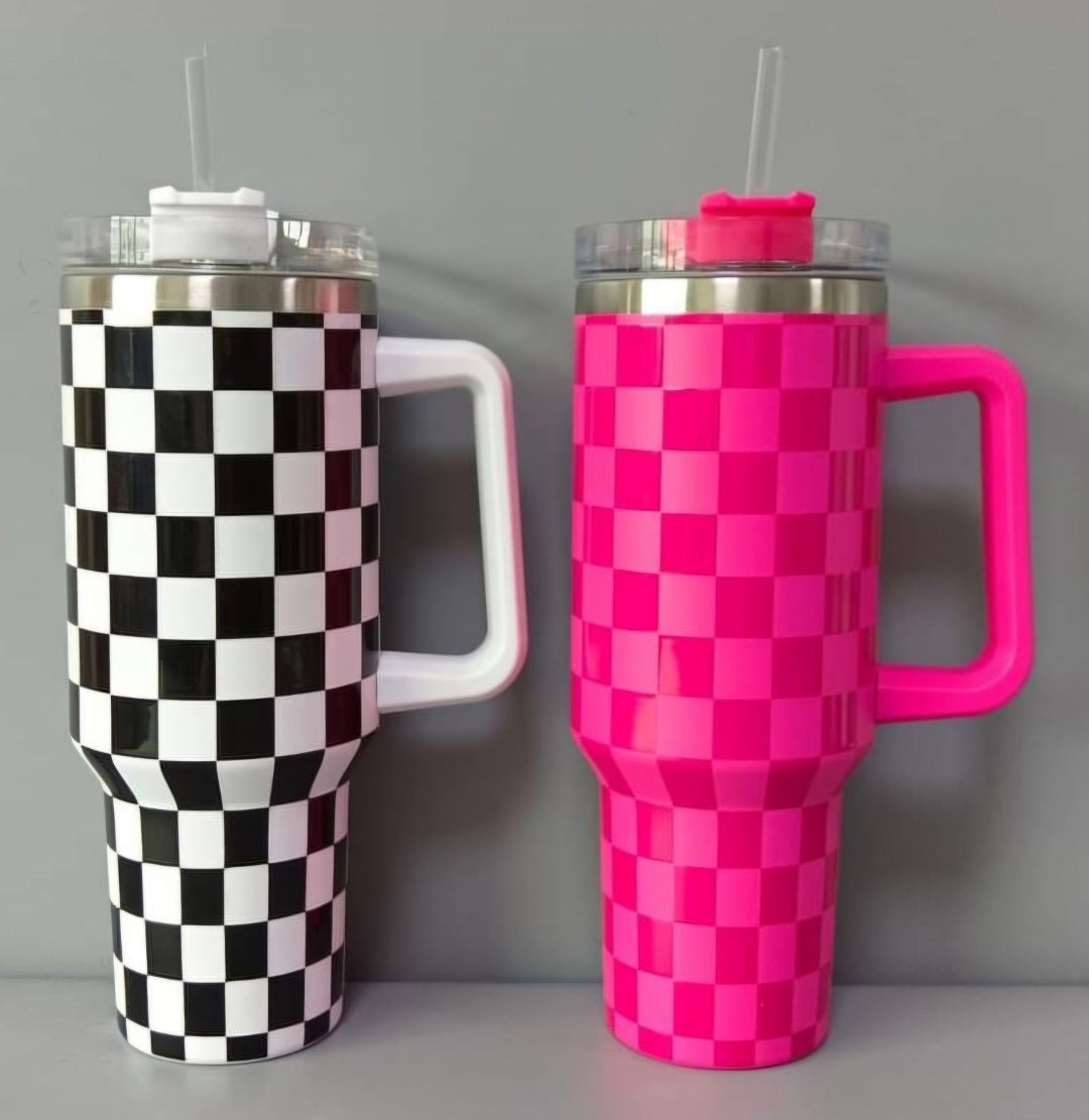 Checkered 40oz Tumbler