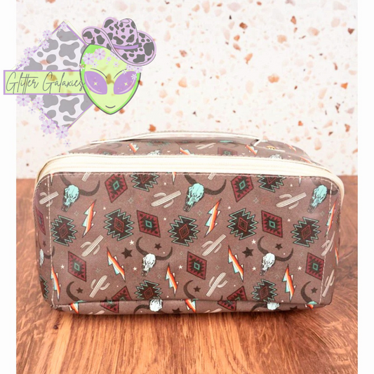 Aztec Night Expandable Makeup Bag