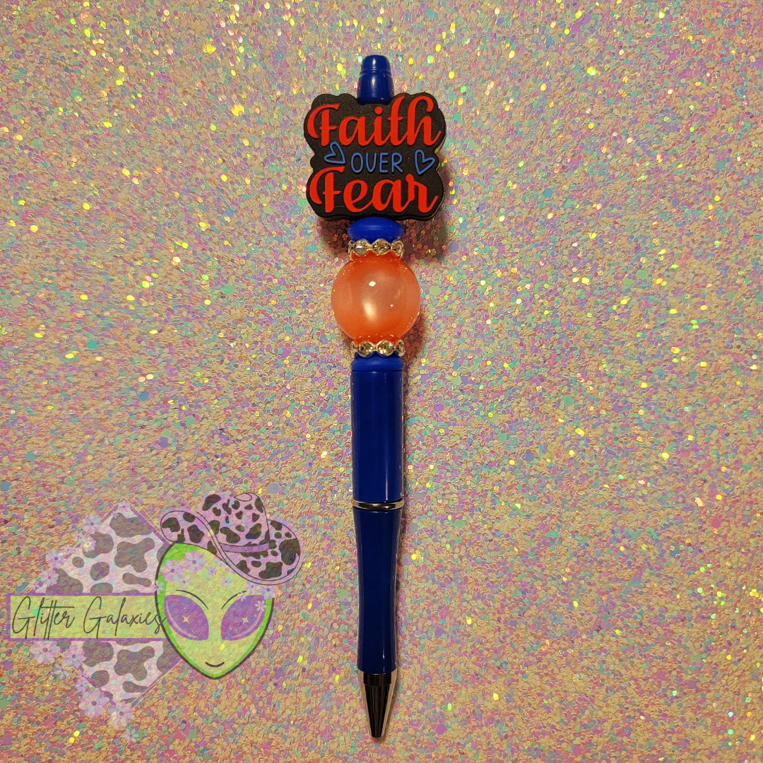 Faith Over Fear Blue Pen